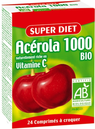 acerola 1000 super diet complement alimentaire bio