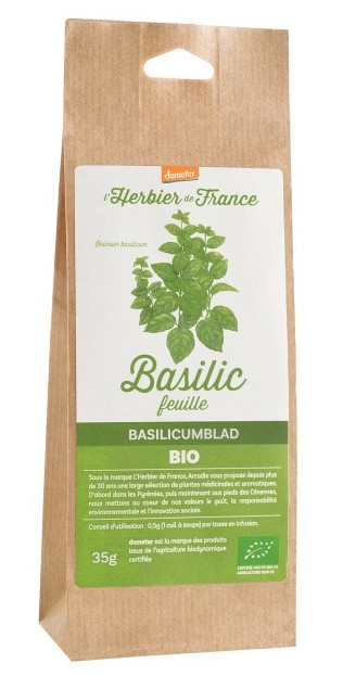 Tisane feuilles de basilic - Boutique et Herboristerie bio en ligne