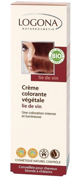 Crème colorante végétale Bio - Coloration naturelle Lie de vin - Logona