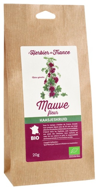 Tisane fleurs de mauve bio en ligne