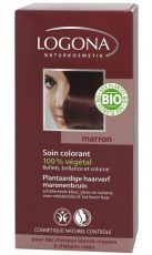 Soin colorant végétal des cheveux en poudre Bio - Couleur Marron Logona