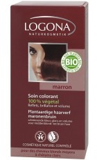 Soin colorant végétal couleur Marron Bio - Logona Soin colorant végétal des cheveux en poudre Bio - Couleur Marron Logona