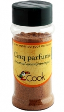 Mélange épices : Cinq parfums bio 35 gr - Cook épices Mélange épices 5 parfums Cook - Boutique Bio en ligne : aromates du monde