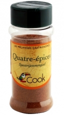 Mélange épices : Quatre épices bio 35 gr - Cook épices Mélange quatre épices Cook - Boutique Bio en ligne : aromates du monde