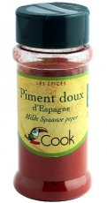 Piment doux d'Espagne moulu bio 40 gr - Cook épices Piment doux d'Espagne moulu Cook - Boutique bio en ligne : aromates du monde