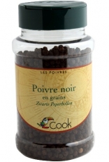 Poivre noir en grains bio 200 gr - Cook épices Poivre noir en grains 200 gr Cook - Boutique bio en ligne : aromates du monde