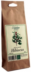 Hibiscus fleurs bio en vrac 50 gr - L'Herbier de France Tisane hibiscus - Magasin et herboristerie bio en ligne
