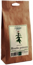 Menthe poivrée feuilles bio 40 gr - L'Herbier de France Tisane de la menthe poivrée feuilles - Boutique et herboristerie bio en ligne