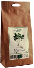Myrtille feuilles bio 25 gr - L'Herbier de France Tisane bio feuilles de myrtille - Boutique et Herboristerie en ligne